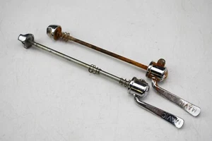 MAVIC 500/ 501 CHROME VINTAGE ROAD BICYCLE QR SKEWER SET, FRONT/ REAR - Picture 1 of 3