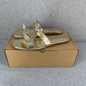 J.Crew New Double-Knotted Bow Sandals Light Gold Size 9 Party Casual Slip On - Picture 1 of 12