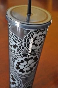 Starbucks 24 oz Cold Tumbler Blue Flowers with Straw - Picture 1 of 1