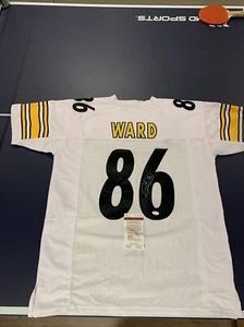Camiseta de fútbol Hines Ward blanca personalizada firmada automática Steelers certificado de autenticidad JSA. XL - Imagen 1 de 4