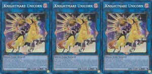 3x Knightmare Unicorn (Alt. Art) | RA01-EN043 | PCR | 1st Ed | Near Mint - Picture 1 of 1