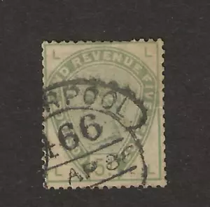 Great Britain Scott #104 used 1884 Victoria 5p green 1886 date cancel f/vf sound - Picture 1 of 2