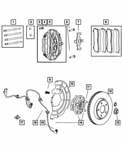 Rotor de freno de disco delantero genuino Mopar 2006-2010 Jeep Grand Cherokee 5290733AB Foto 1 de 1