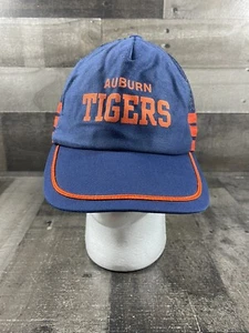 University of Auburn Tigers Vintage Made In USA Snapback Hat Navy Blue One Size - Picture 1 of 9