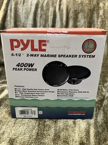 New NOS Pyle PLMR605B Dual 6.5'' Marine Speakers 2 Way Stereo Pair Of 2 Speakers - Picture 1 of 7