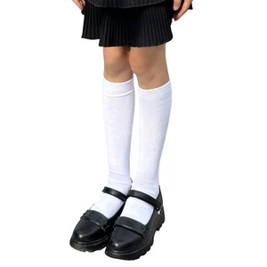 3 Pack Kids Girls Soft Knee High School Uniform Dress Socks Seamless Toe 8-10... - Picture 1 of 7