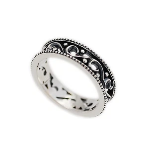 ARABESQUE 925 STERLING SILVER BIKER JEWELRY GOTHIC ROCKABILLY RING ks-r024 - Picture 1 of 30