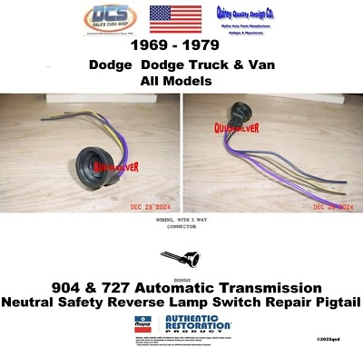 1969 79 Dodge Dodge Truck Van Automatic Transmission Pigtail 2926502 New MoPar - Image 1 of 2