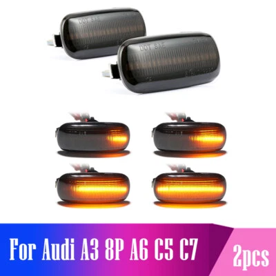 2x Luz LED de señalización lateral dinámica para Audi A3 S3 8P A4 S4 RS4 B6 B7 Foto 1 de 4