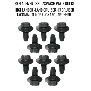 10 Toyota Front Skid Plate Bolts Tacoma 4Runner FJ Tundra Sequoia -12mm Hex (10) - Picture 1 of 3