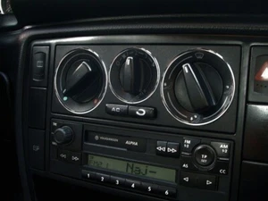 Pour VW Passat B5 96-00 Anneaux De Ventilation Chromes Aluminium 3 pieces - Bild 1 von 7