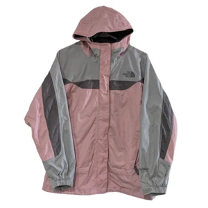 The North Face Girls Size Large HyVent Ski Jacket Windbreaker Pink/Gray - Picture 1 of 19
