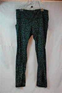 NIP SouqFone High Waist Yoga Pants Pockets Tummy Control Black Leopard Sz XXL - Picture 1 of 5