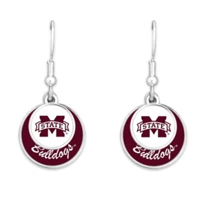 55427 Mississippi State Double Disk Earrings - Picture 1 of 1