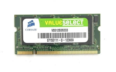 RAM Corsair Value Select DDR SO-DIMM PC-2700 333 MHZ - 512MB - VS512SDS333 - Immagine 1 di 2