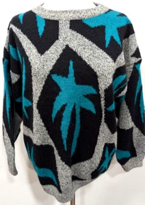Suéter De Colección Años 80 ESPRIT SPORT Para Mujer GEOMÉTRICO FLORAL Talla S Calce Suelto Usado en Excelente Condición * - Imagen 1 de 9