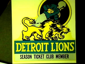 RARO adesivo finestra socio club biglietto stagione Detroit Lions NUOVO a partire da $25 - Foto 1 di 2