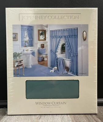 Vintage JCPENNEY COLLECTION Window Curtain 68”x45” W/ Tiebacks Bayberry NEW - Image 1 of 4