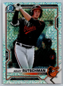 Adley Rutschman 2021 Bowman Chrome Mega Box Mojo Refractor BCP-121 Orioles - Picture 1 of 2