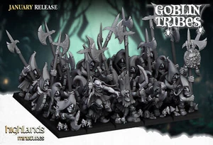 Swamp Goblins with Pikes, Wargames Fantasy RPG D&D Dwarven Miniature Infantry - Picture 1 of 13
