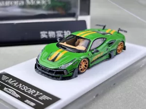 Aurora 1:64 Green F8xx Tributo Mansory Sports Model Diecast Metal Car - Picture 1 of 6