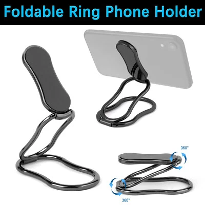 360°Rotating Finger Ring Holder for Cell Phone Universal Back Grip Folding Stand - Image 1 of 4