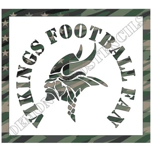 8"x9" Clear Plastic Stencil - Vikings Football Fan (SB64) (.007") - Picture 1 of 2