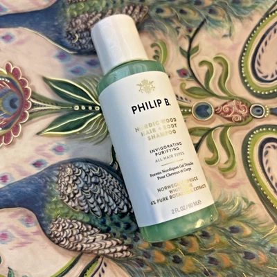 Philip B. Nordic Wood Hair + Body Shampoo Invigorating 60 ml /2 fl oz - NEW! - Image 1 of 3