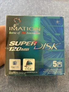 Imation Super 120 MB 3.5" Floppy Disk Mac OS IMac New NIB Sealed - Picture 1 of 3