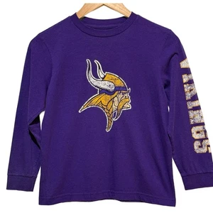 Minnesota Vikings Shirt Langarm Jugend Größe M (8) NFL Team Apparel - Bild 1 von 6