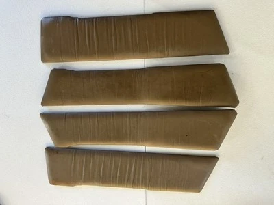 GENUINO 93-97 Volvo 850 Bronceado Fábrica Delantero y Trasero OEM Cuero Puerta Tarjeta Inserciones Foto 1 de 4