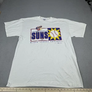 Vintage Jacksonville Suns Shirt Grafik Herren XL weiß Minor League Baseball 90s - Bild 1 von 10