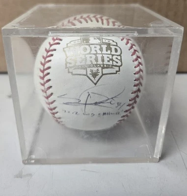 Sergio Romo Firmado Serie Mundial de Béisbol 2012. PSA ADN Foto 1 de 3