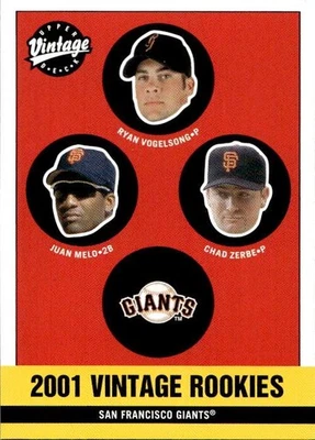Vogelsong / Melo / Zerbe 2001 Upper Deck #363 San Francisco Giants Foto 1 de 2