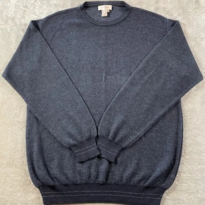 Suéter Ermenegildo Zegna Para Hombre Grande 52 Azul Texturizado Tejido Italia Vacaciones Lujo Foto 1 de 4