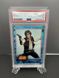2022  Star Wars Sapphire Han Solo #58 PSA 10 - Picture 1 of 3