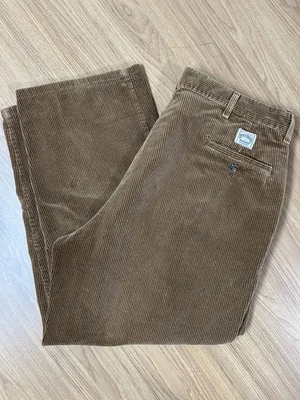 Pantalones de Pana Ralph Lauren Años 80 De Colección Polo Cords 36x30 Hechos en EE. UU. Marrón Recto Foto 1 de 4