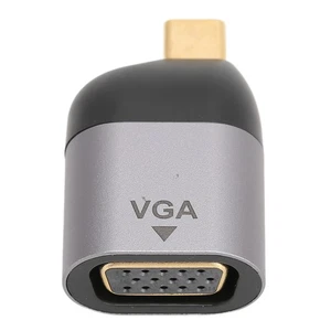 USB C To VGA Adapter For USB Type C To VGA Adapter Male To Female 1080P 60Hz NEW - Afbeelding 1 van 12