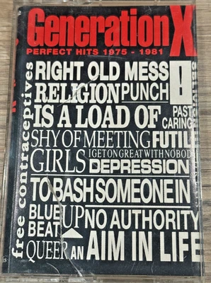 GENERATION X PERFECT HITS 1975-1981  CASSETTE EX/VG+ BILLY IDOL; TONY JAMES - Image 1 of 2