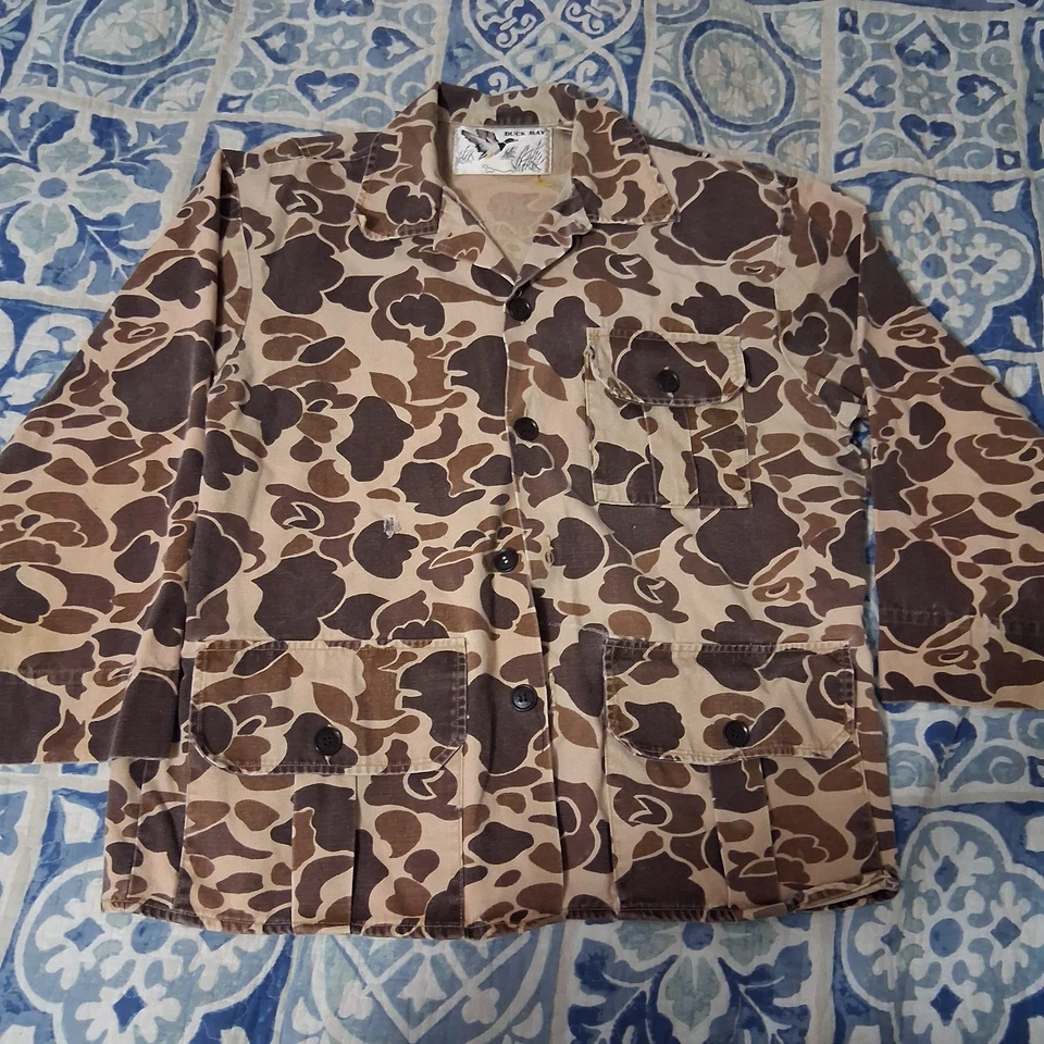 Chaqueta Ligera De Colección Talla M Duck Bay Pato Camuflada Lona Campo Caza Granero Foto 1 de 4