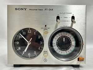 SONY PT-24A Programa Temporizador Audio Reloj Analógico 100V 50Hz De Colección Artículo Raro - Imagen 1 de 4