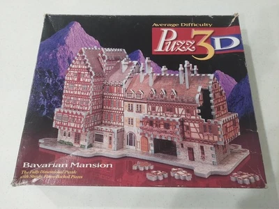Puzzle 3D Mansión Bávara Milton Bradley 418 Piezas Wrebbit Construcción USADO Foto 1 de 4