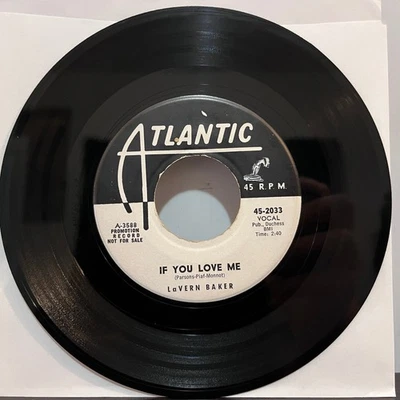 LAVERN BAKER - If You Love Me / So High Low (1959) - 7" Vinyl Record 45RPM - VG+ - Изображение 1 из 2