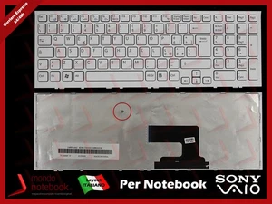 Tastiera Italiana per SONY Vaio VPC-EH (Bianca con Frame) - Imagen 1 de 1
