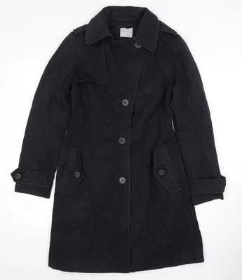 Trench coat Oasis feminino preto tamanho 8 - Roupa exterior elegante - Imagem 1 de 4