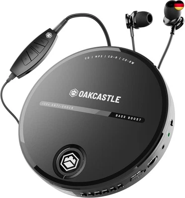 CD Player Tragbar | Discman CD Player mit Kopfhörern | 7 Stunden Akkulaufzeit  - Bild 1 von 4