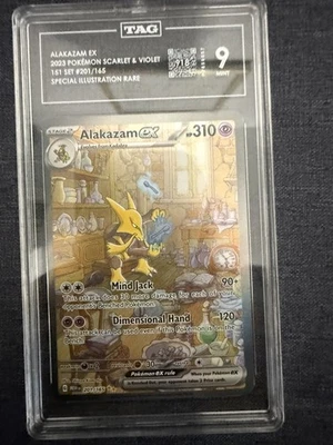 Pokemon Alakazam EX #201/165 Scarlet & Violet 151 Series TAG 9 - Image 1 of 4