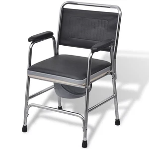 Commode Chair Steel Black - Picture 1 of 6