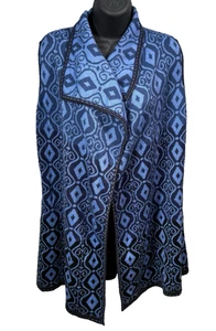 Isländisches Design Damen Wollmischung Kunst zu tragen lange Linie Strickjacke Größe Medium - Bild 1 von 22