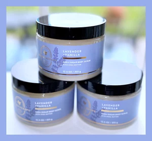 Bath & Body Works 12.5 oz Aroma Lavender Vanilla Shea Sugar Body Scrub x3 - Picture 1 of 6